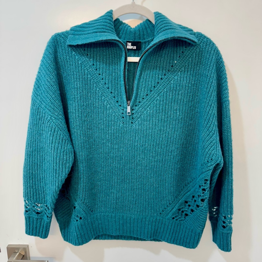 The Kooples Blue Wool Blend Sweater